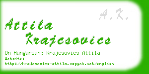 attila krajcsovics business card